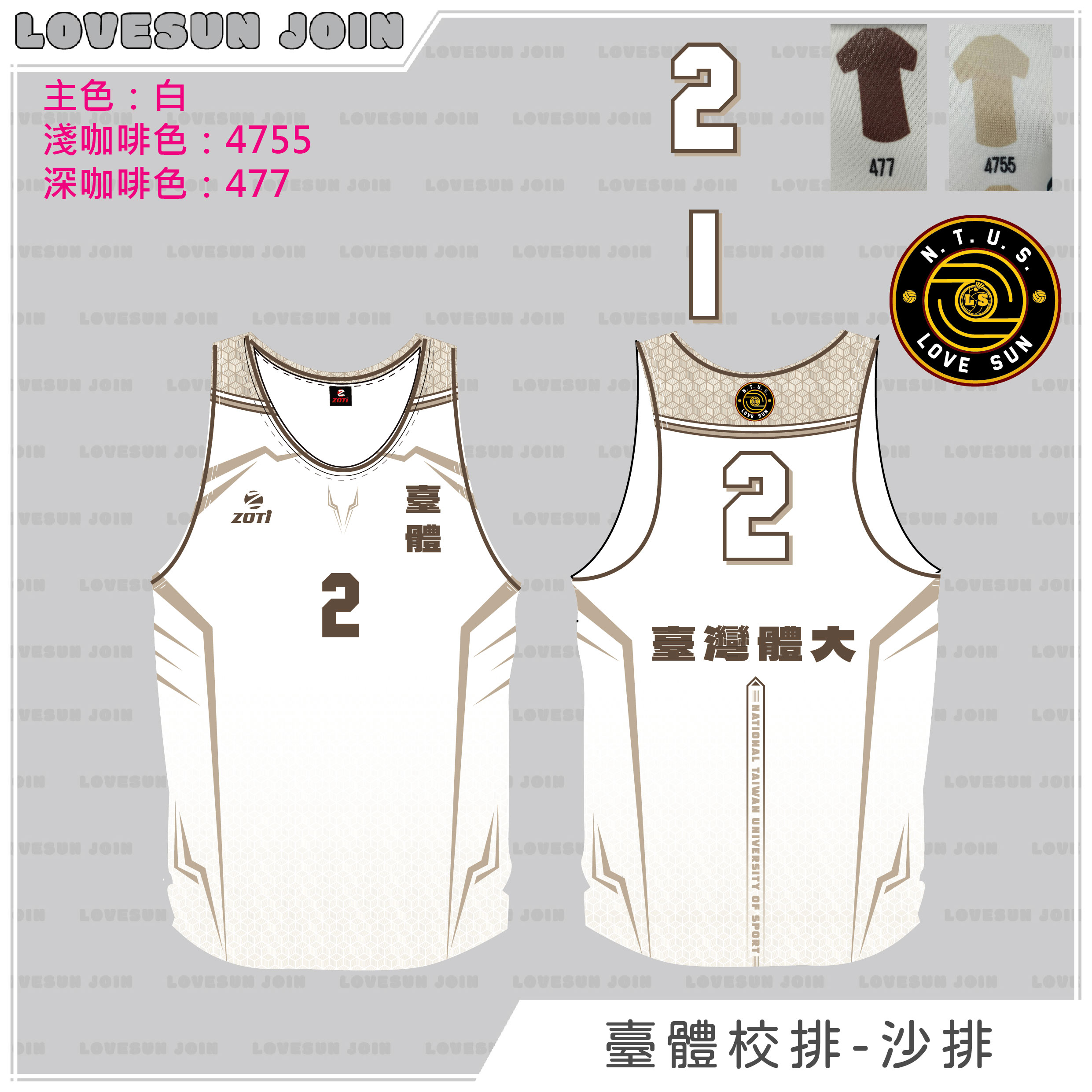 熱昇華沙排球衣 - 台體