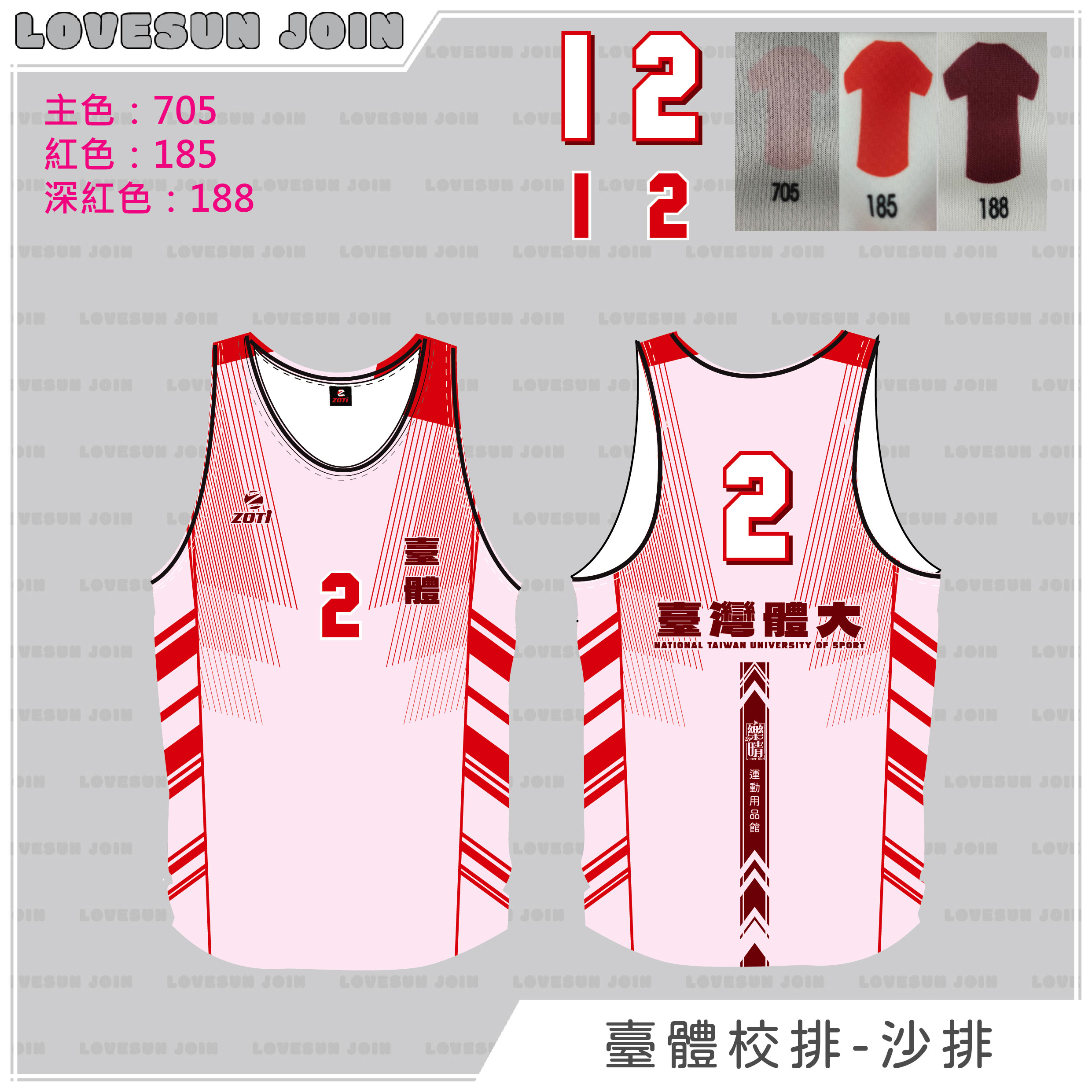 熱昇華沙排球衣 - 台體