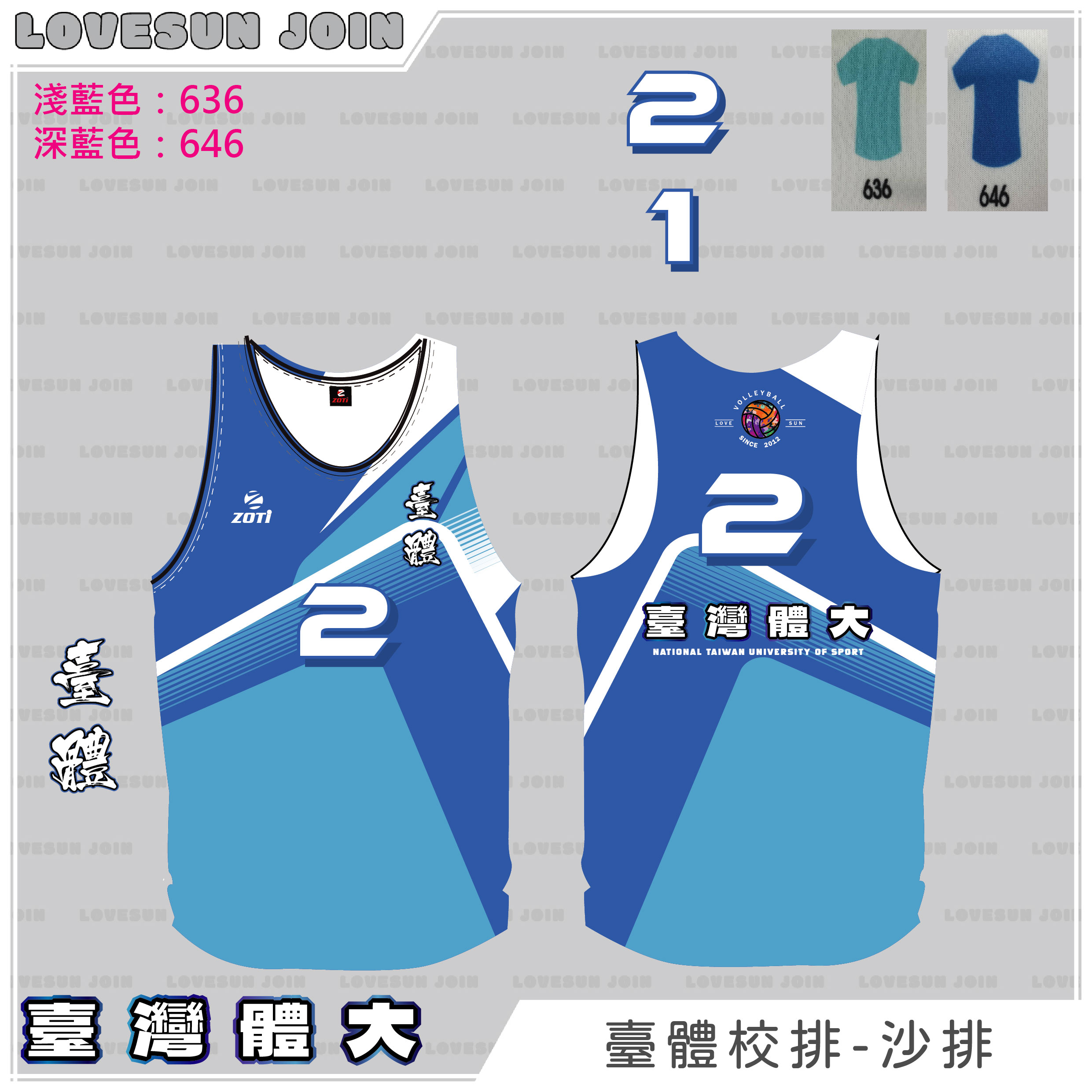 熱昇華沙排球衣 - 台體